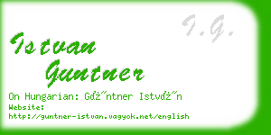 istvan guntner business card